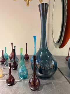 Set of 19 glass vases Arthur Percy Sweden 1970