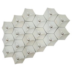Set di 19 lampade da parete o da incasso in plastica dell'era Space di Hoffmeister Leuchten