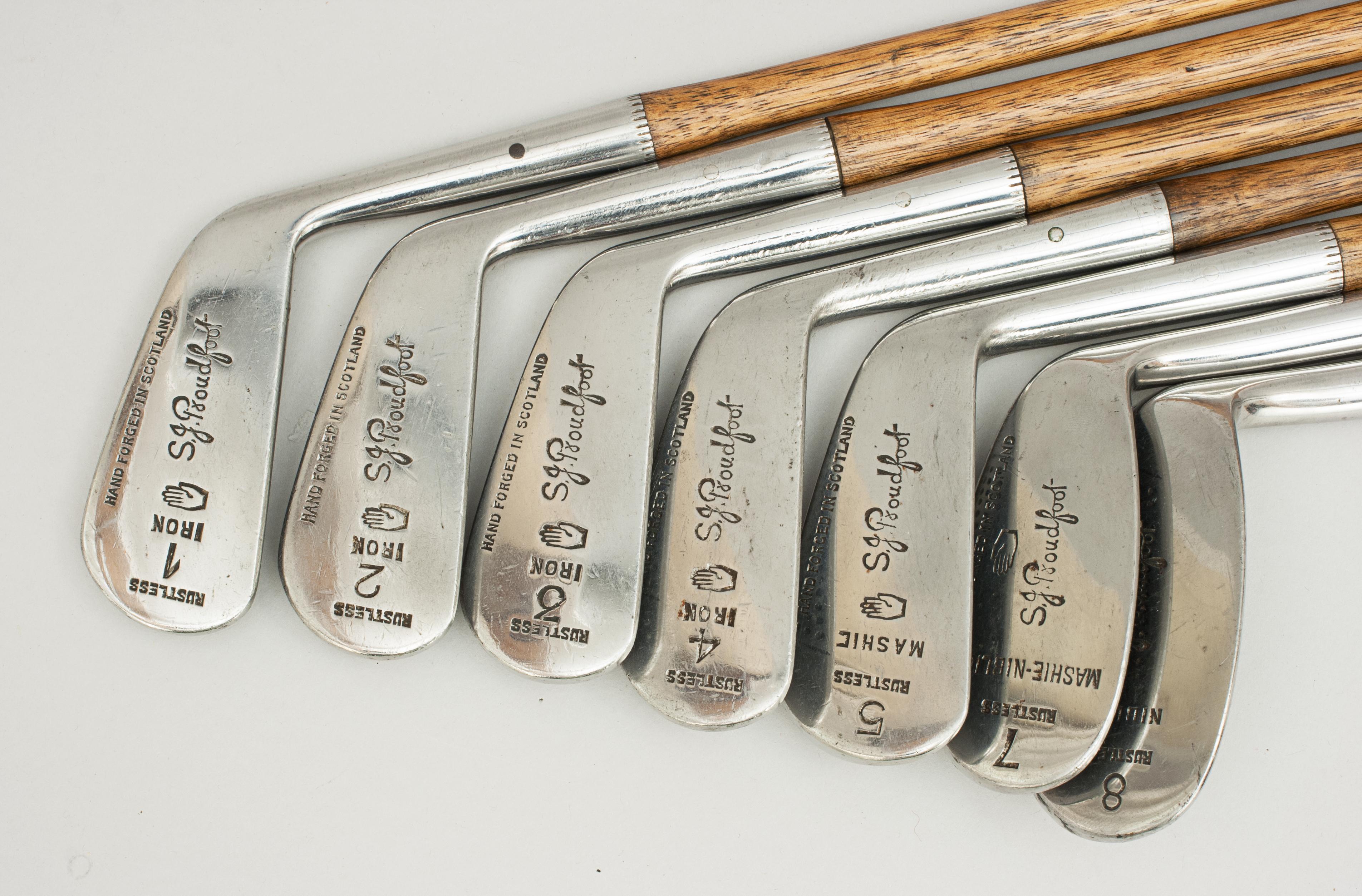 Set of 1920s Hickory Shafted Golf Clubs 2