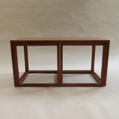 Set of 1950s Danish Aksel Kjersgaard, Denmark Qube Tables Nest of 3 Cube Coffee