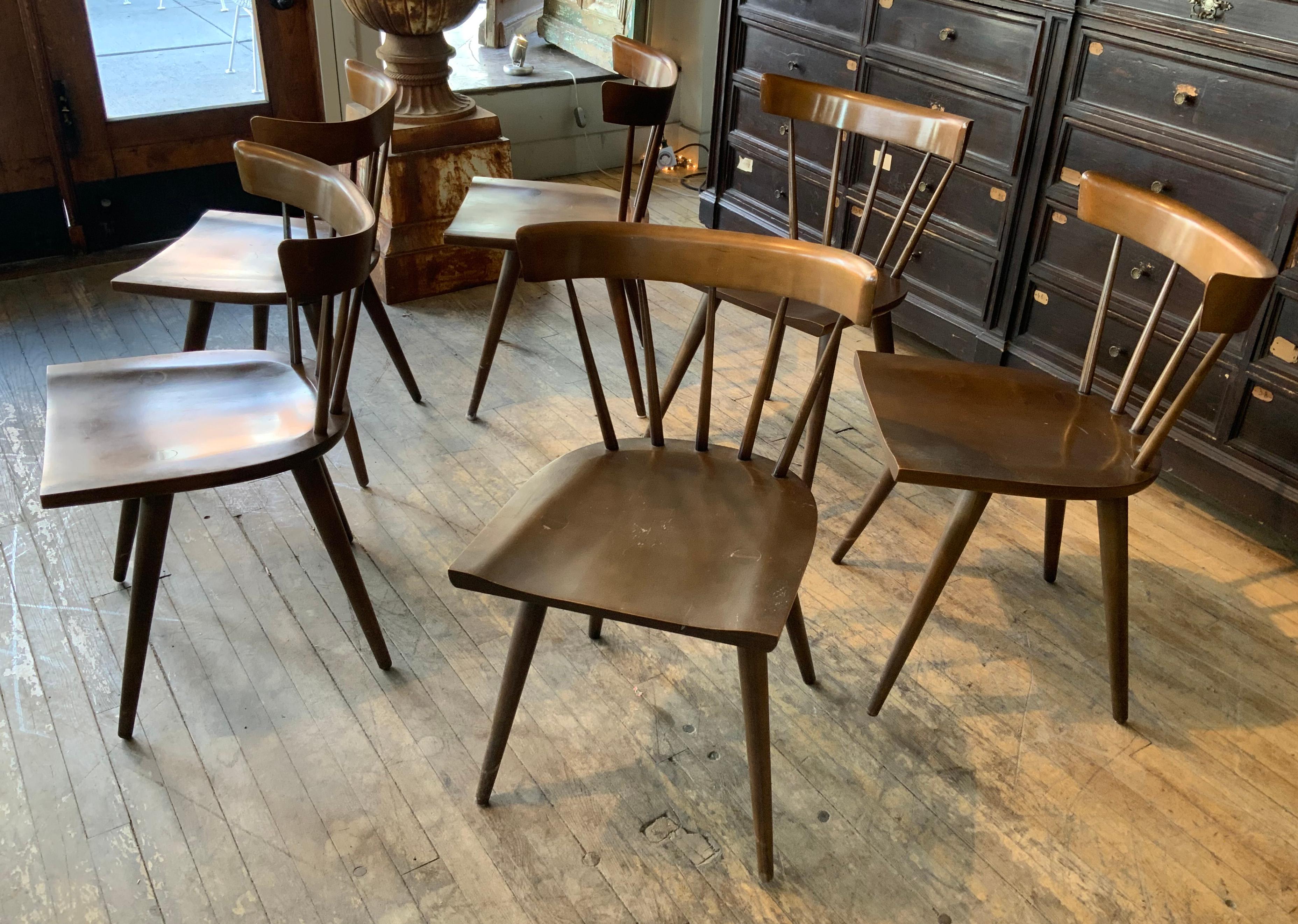 Set of Six 1950's Mid Century Dining Chairs by Paul McCobb In Good Condition In Hudson, NY