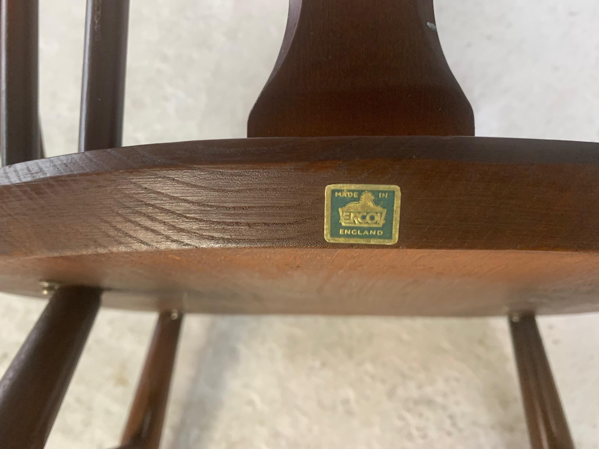 Set of 1950’s Mid Century Ercol ‘Old Colonial 371” Blue Label Dining