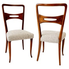 Set of 1950s Organic Design in Mahogany Chairs by Vittorio Dassi