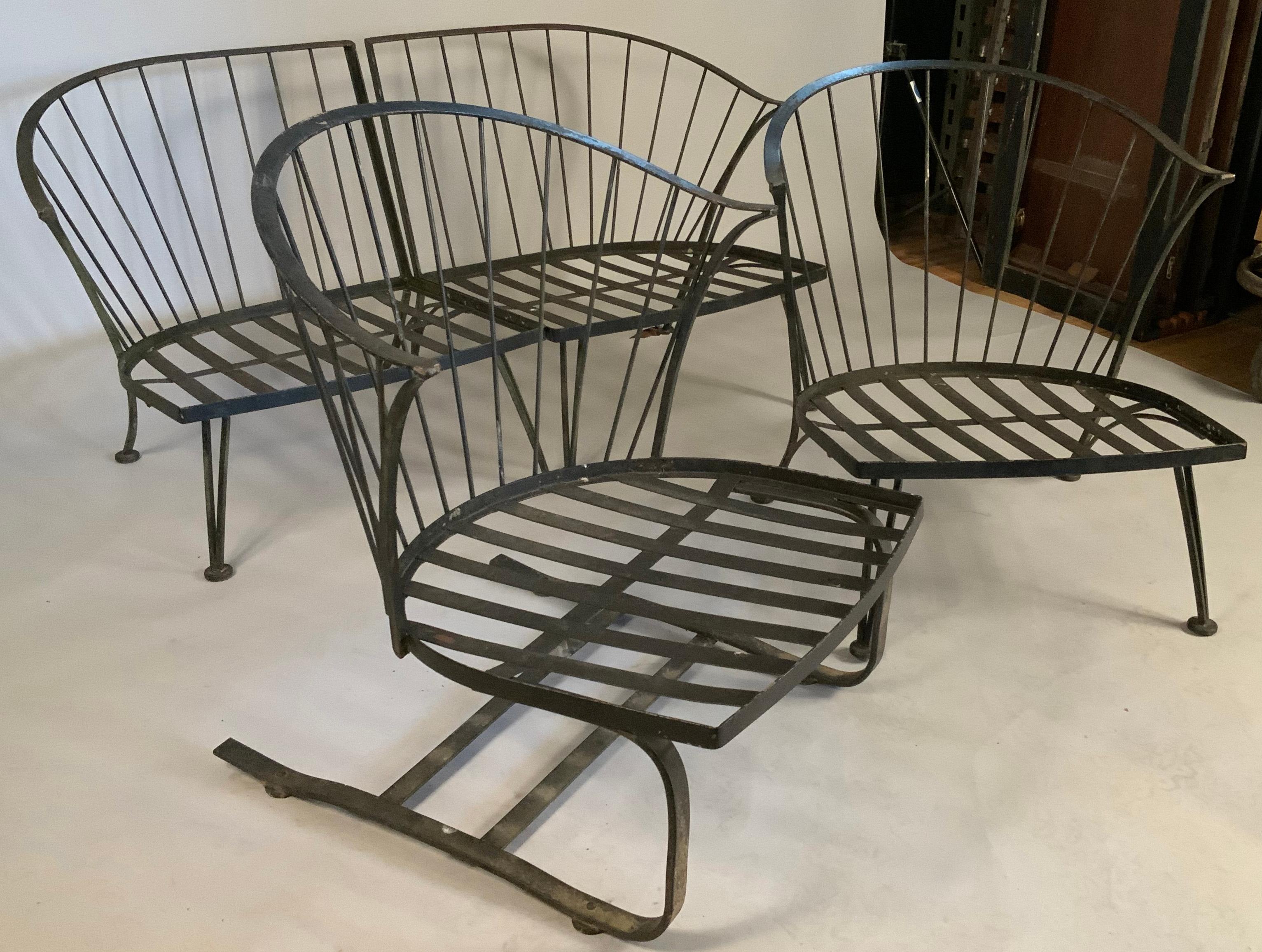Set of 1950's Pinecrest Lounge Seating by Woodard In Good Condition In Hudson, NY