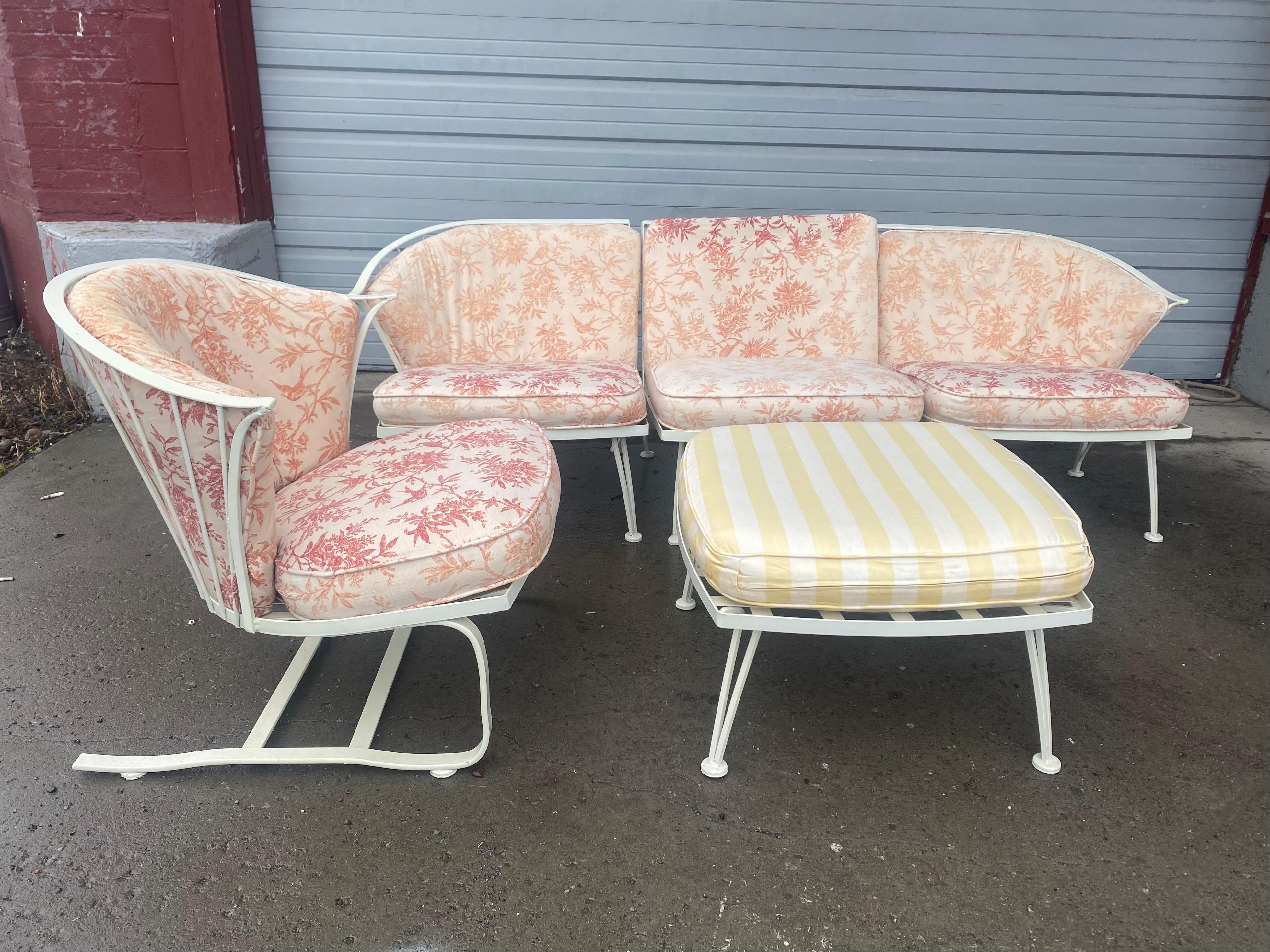 Set of 1950's Pinecrest Lounge Seating by Woodard, , rare springer chair & ottoman 3