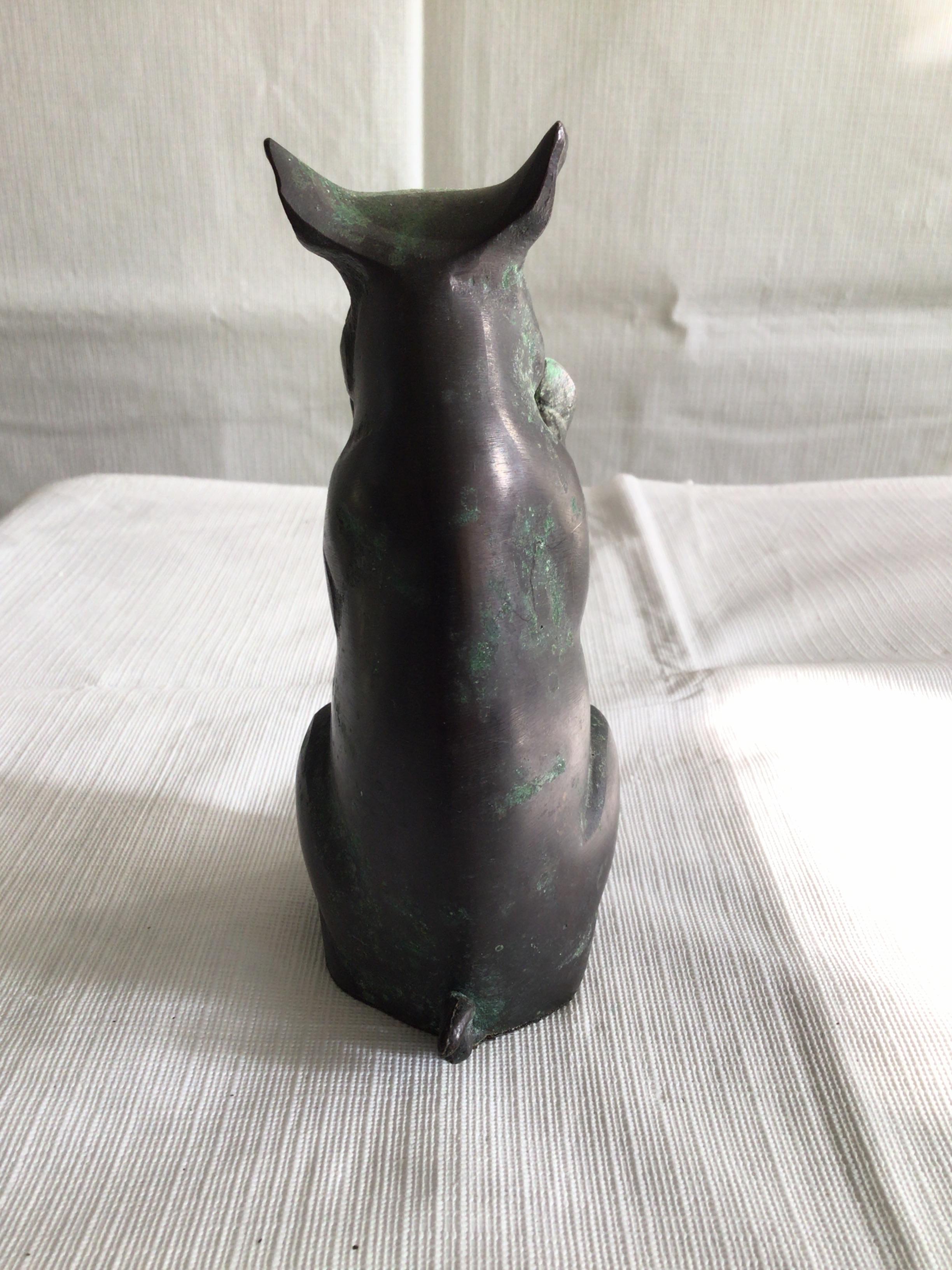 Set of 1960s Bronze Pig Bookends 4