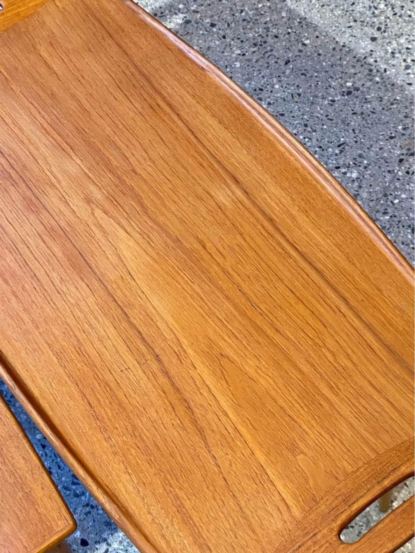 Set of 1960s Danish Teak Nesting Tables In Excellent Condition For Sale In Victoria, BC