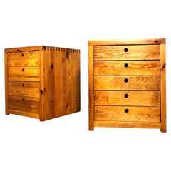 Set of 1970's Ate van Apeldoorn American Pine Chests of Drawers.