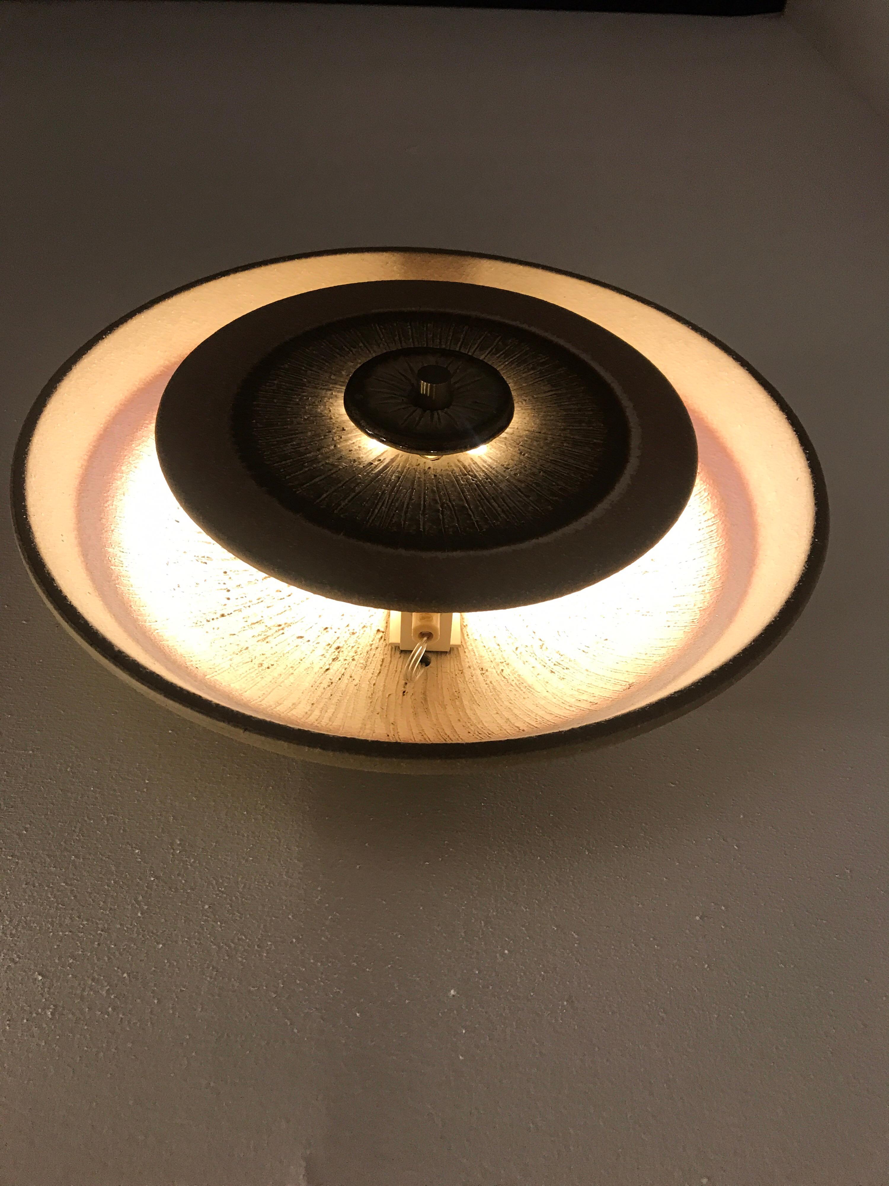 Set of 1970s Ceramic Soholm Wall Lights 1