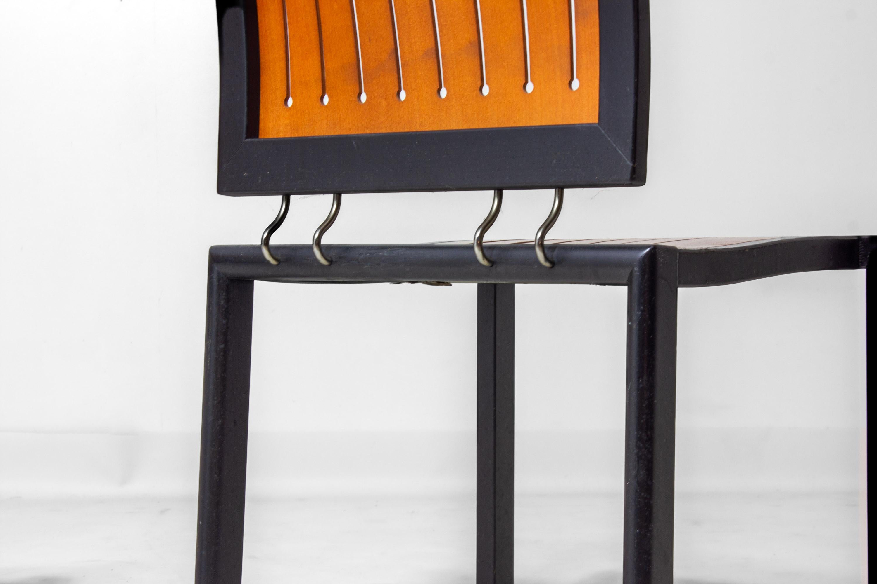 Satz Bruno Rey Quadro Stühle aus den 1980er Jahren für Dietiker Switzerland im Angebot 6