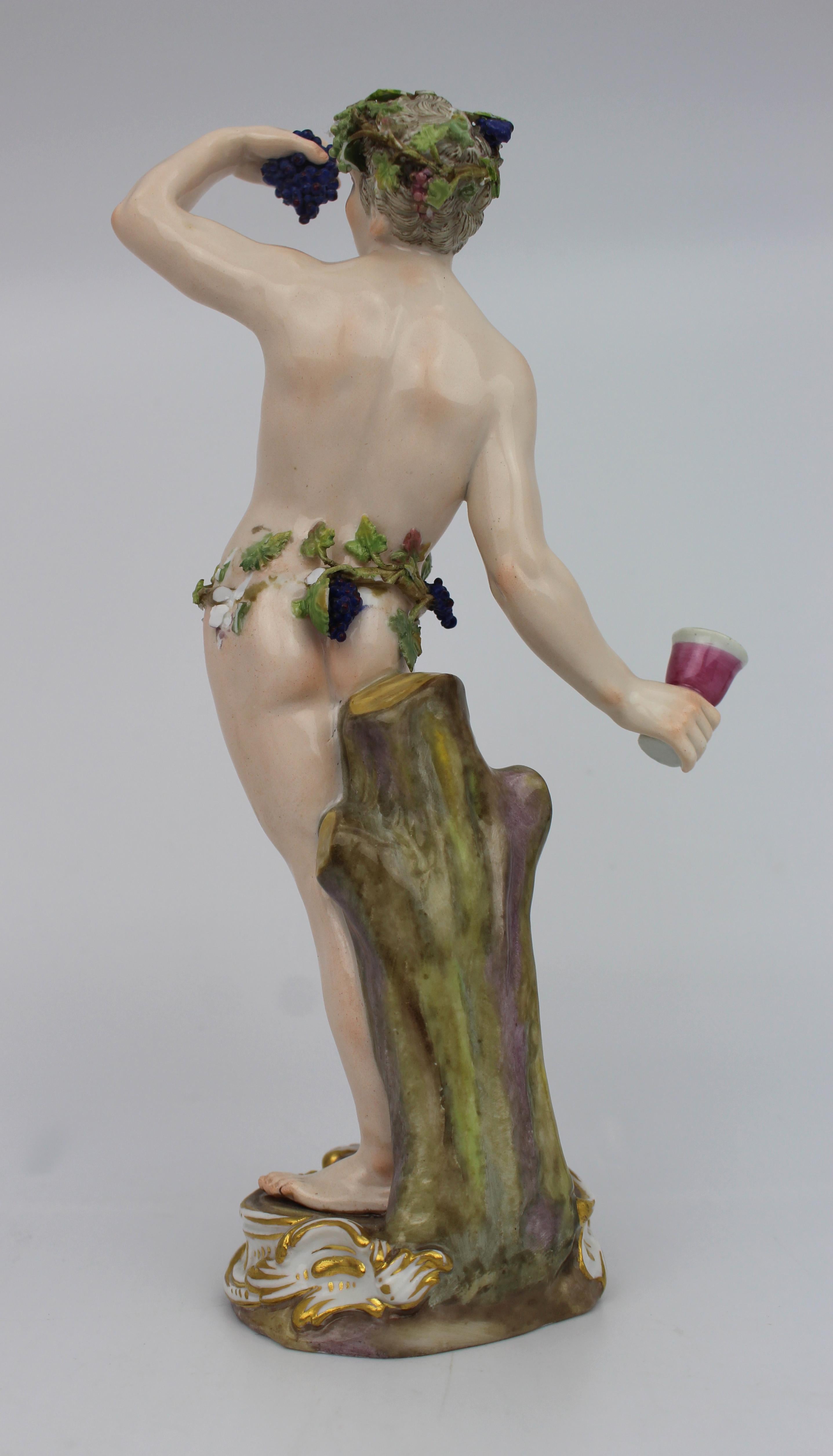 Set di oggetti del 19° secolo. Statuette Four Seasons di Meissen in vendita 5