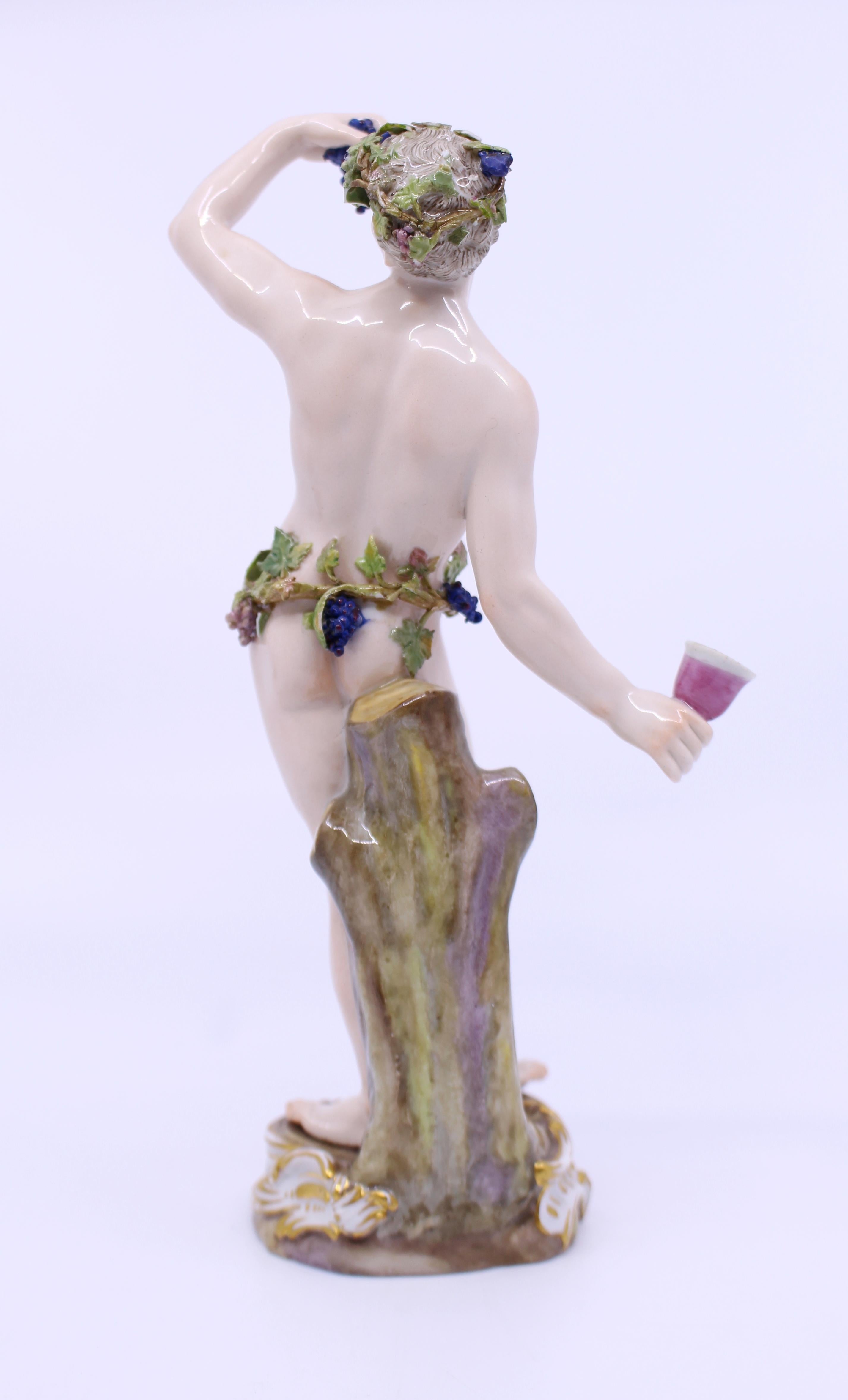 Set of 19th c. Meissen Four Seasons Figurines For Sale 7