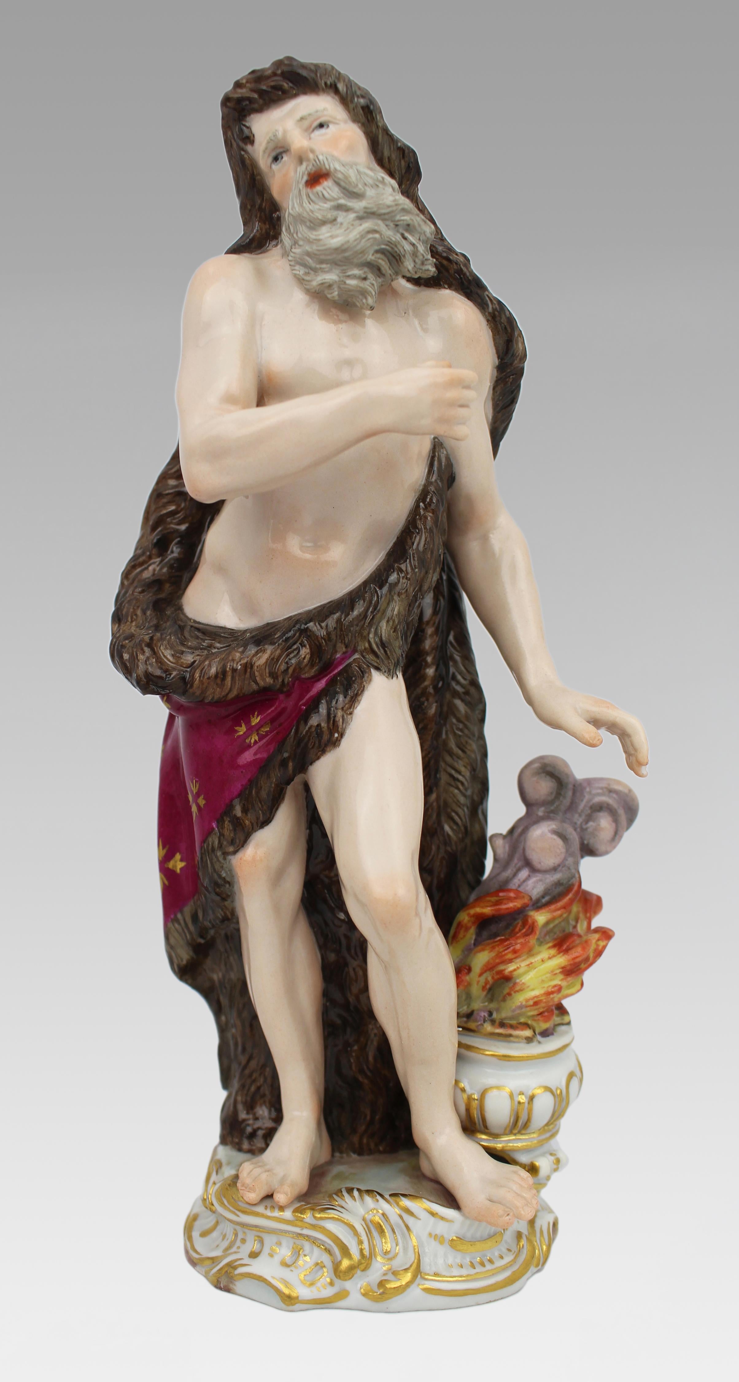 Set di oggetti del 19° secolo. Statuette Four Seasons di Meissen in vendita 14