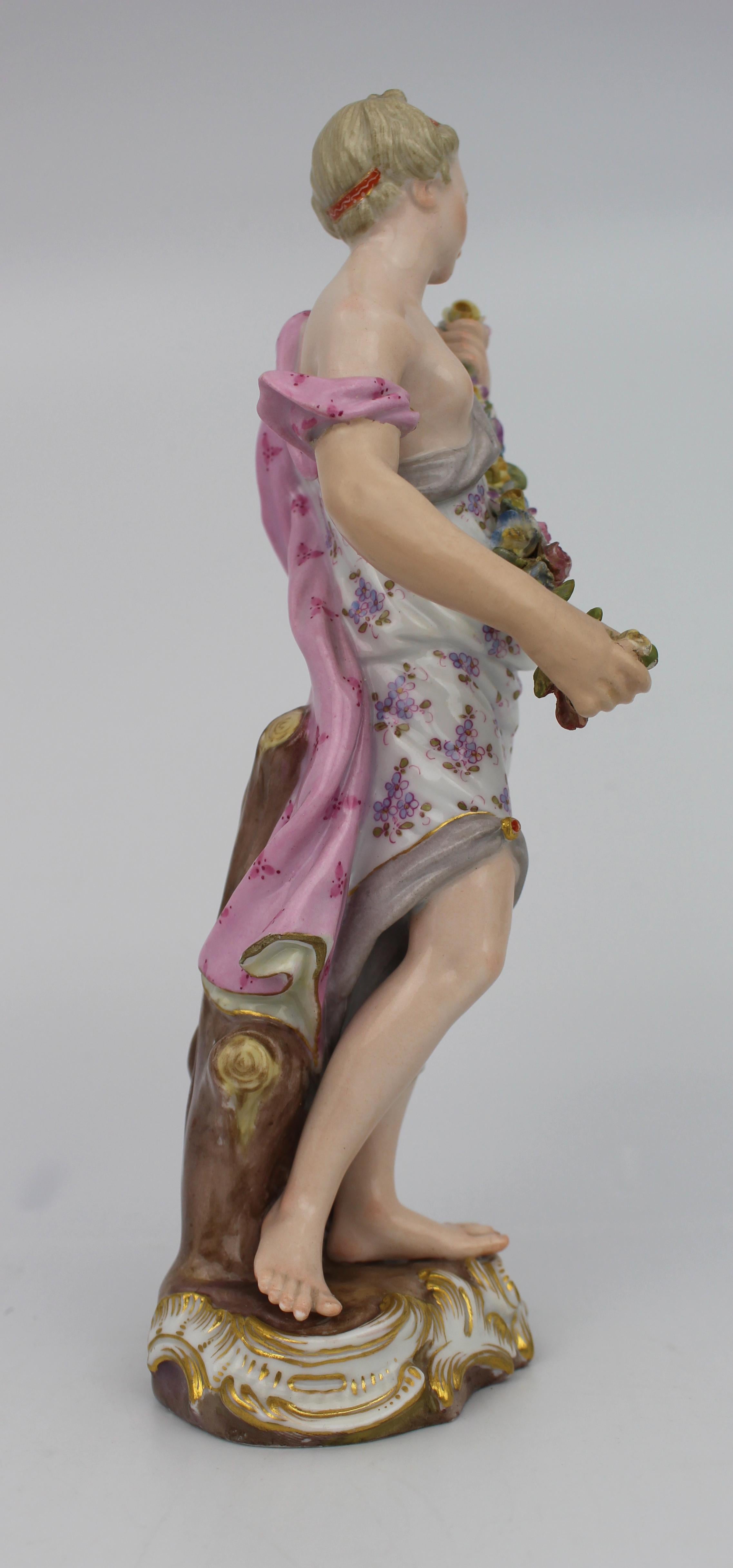 Set di oggetti del 19° secolo. Statuette Four Seasons di Meissen In condizioni buone in vendita a Worcester, GB