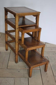 Set of 19th Century English Country House Library Steps