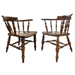 Antique Set of 19th Century English Pub Chairs