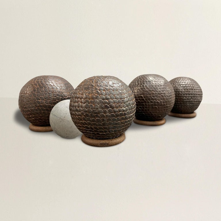 Set of 19th Century French Pétanque Boules For Sale at 1stDibs | antique petanque  balls