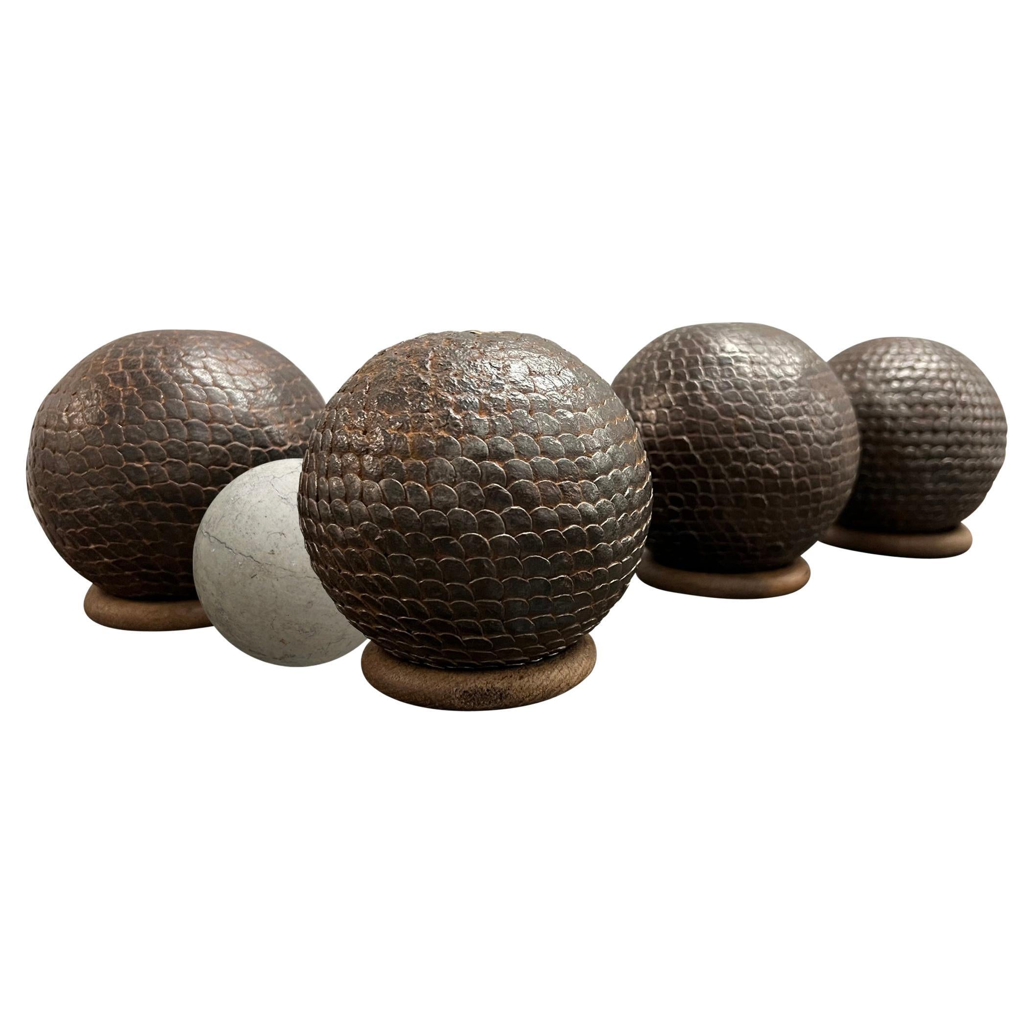 Set of 19th Century French Pétanque Boules For Sale