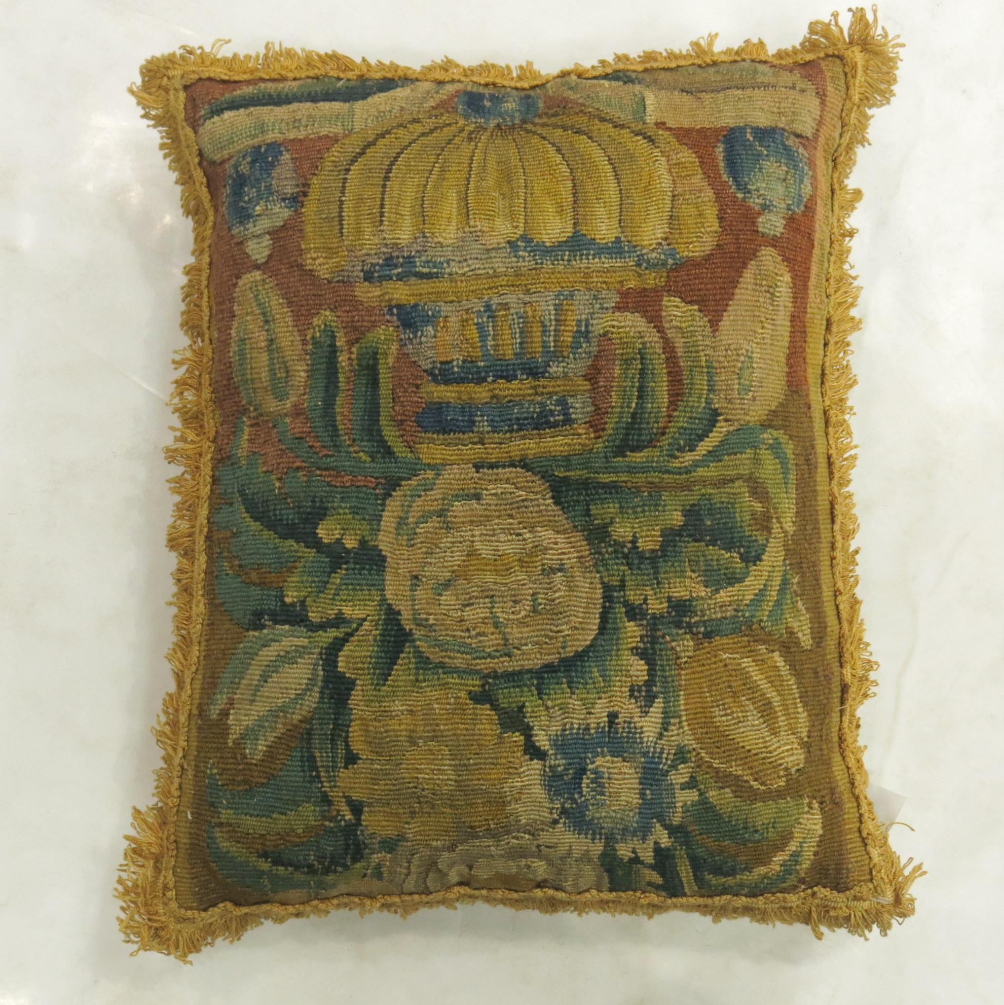 Wool Set of 19th Century French Tapestry Pillows