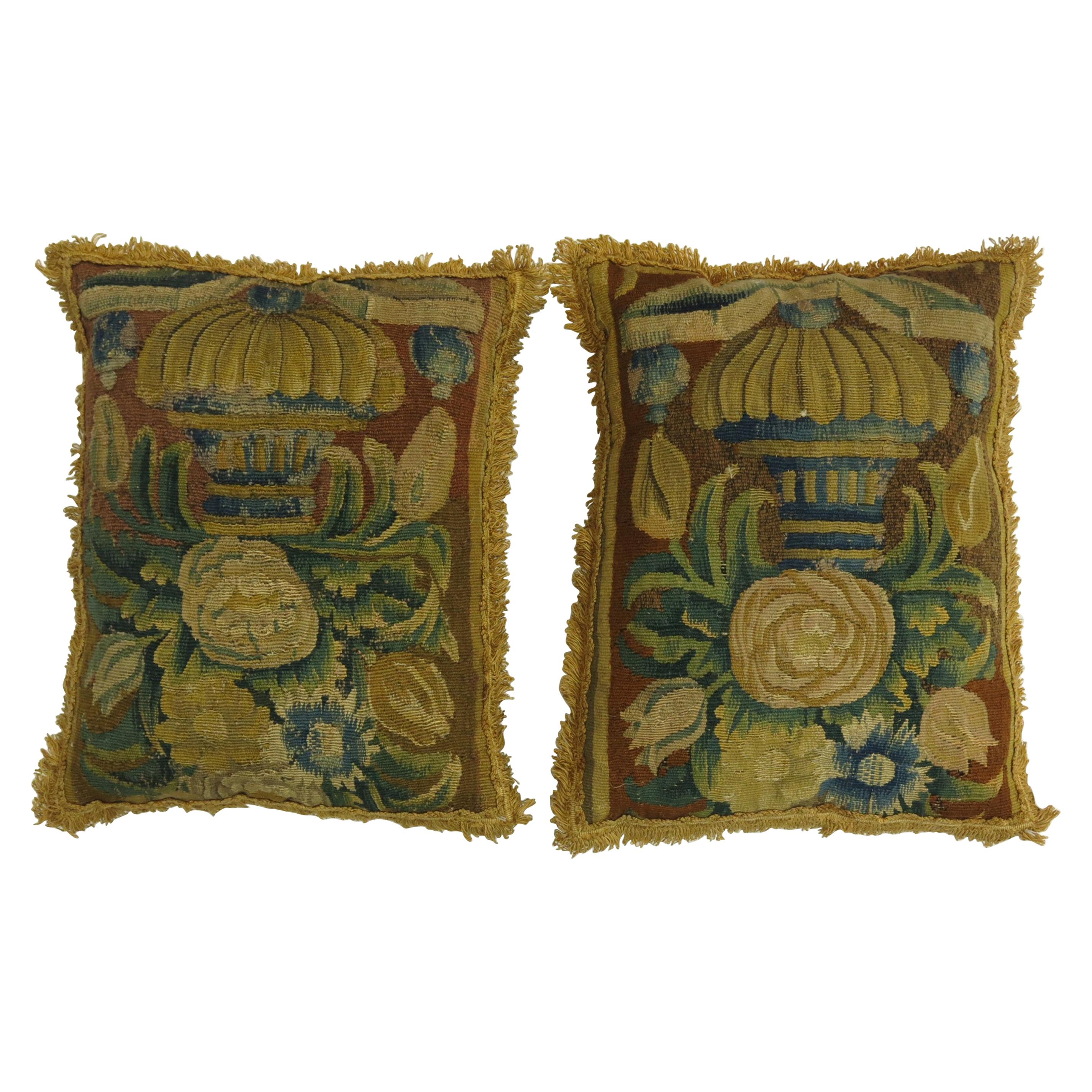 Set of 19th Century French Tapestry Pillows