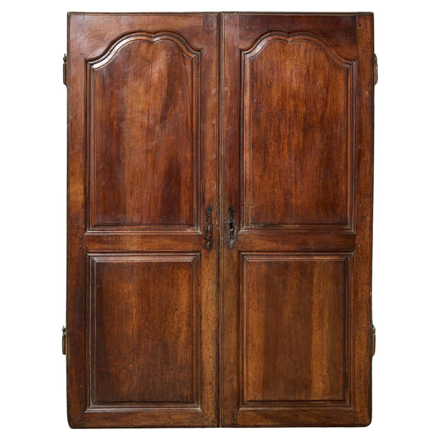 Set of 19th Century French Walnut Cupboard Doors