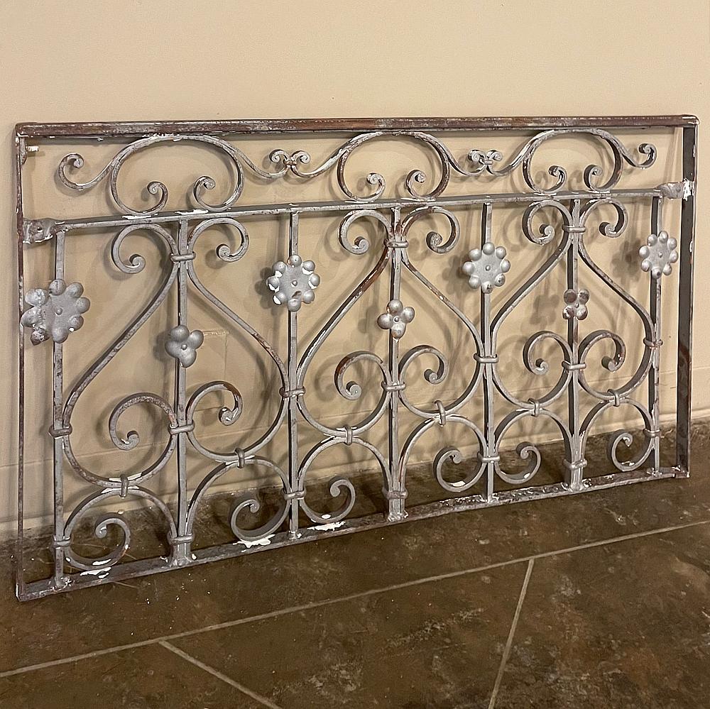 Set of 19th Century French Wrought Iron Balustrades, Window Guards In Good Condition For Sale In Dallas, TX