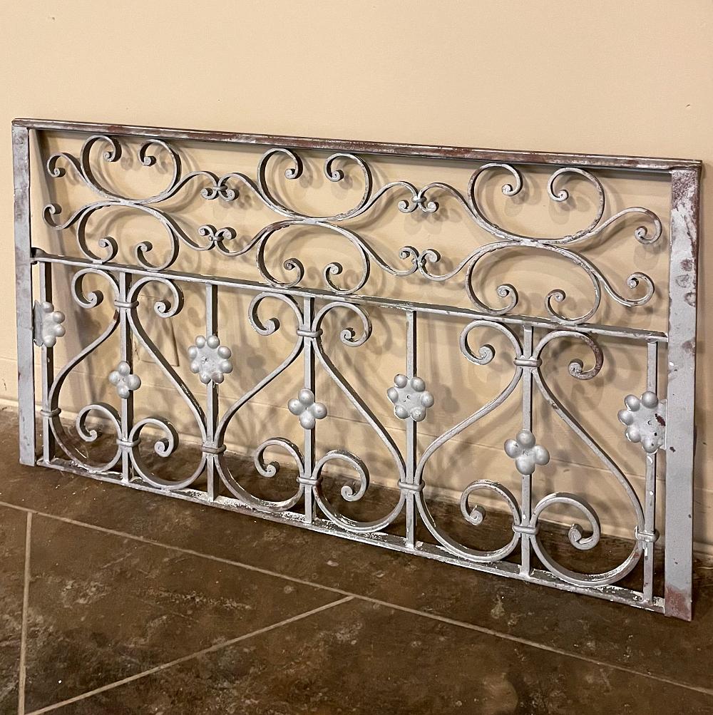 Set of 19th Century French Wrought Iron Balustrades, Window Guards In Good Condition For Sale In Dallas, TX