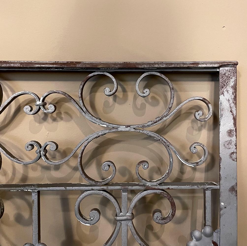 Late 19th Century Set of 19th Century French Wrought Iron Balustrades, Window Guards For Sale