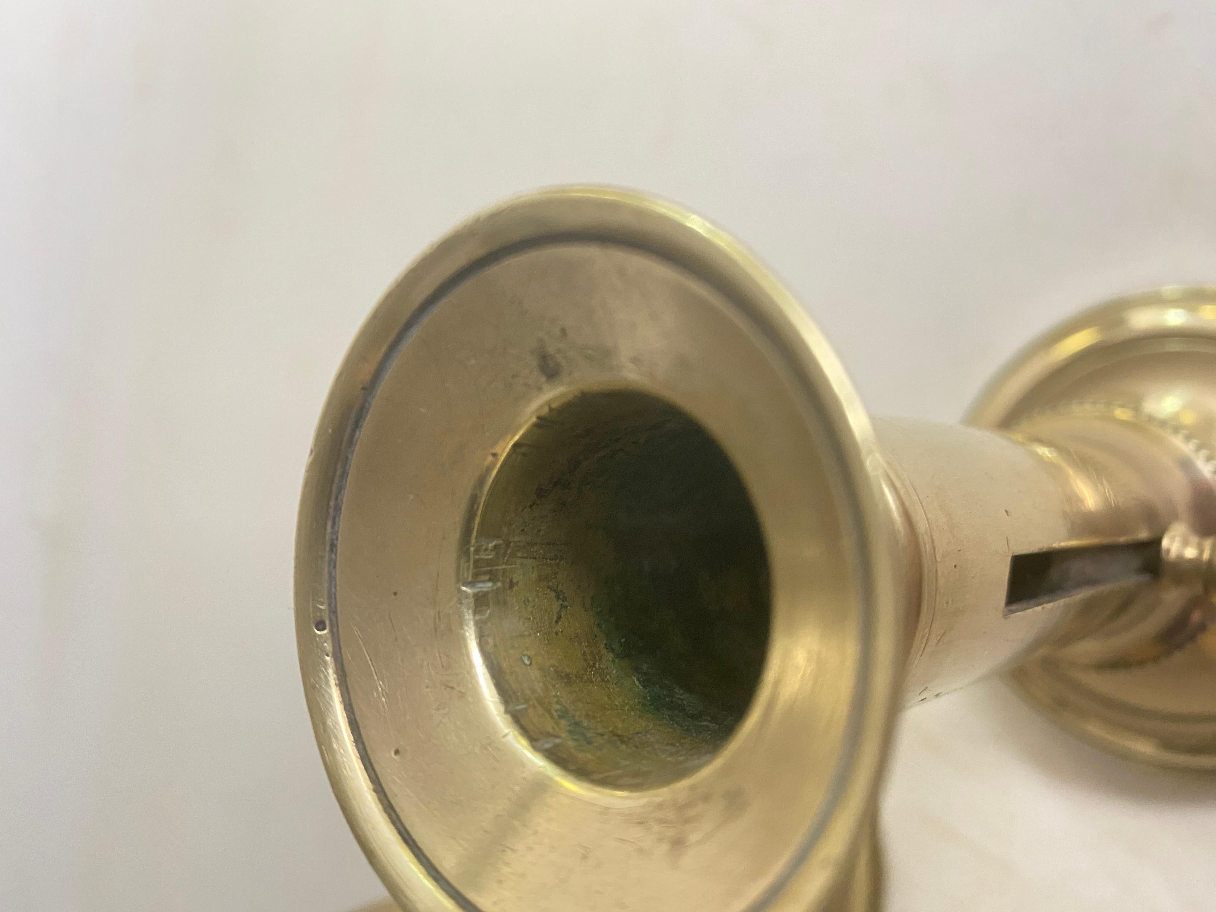 Set of 19th Century Gilt Bronze Candelabras Bronze Color France For Sale 9