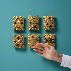 Set of 19th Century Handcarved Gilt Wood Embellishments
