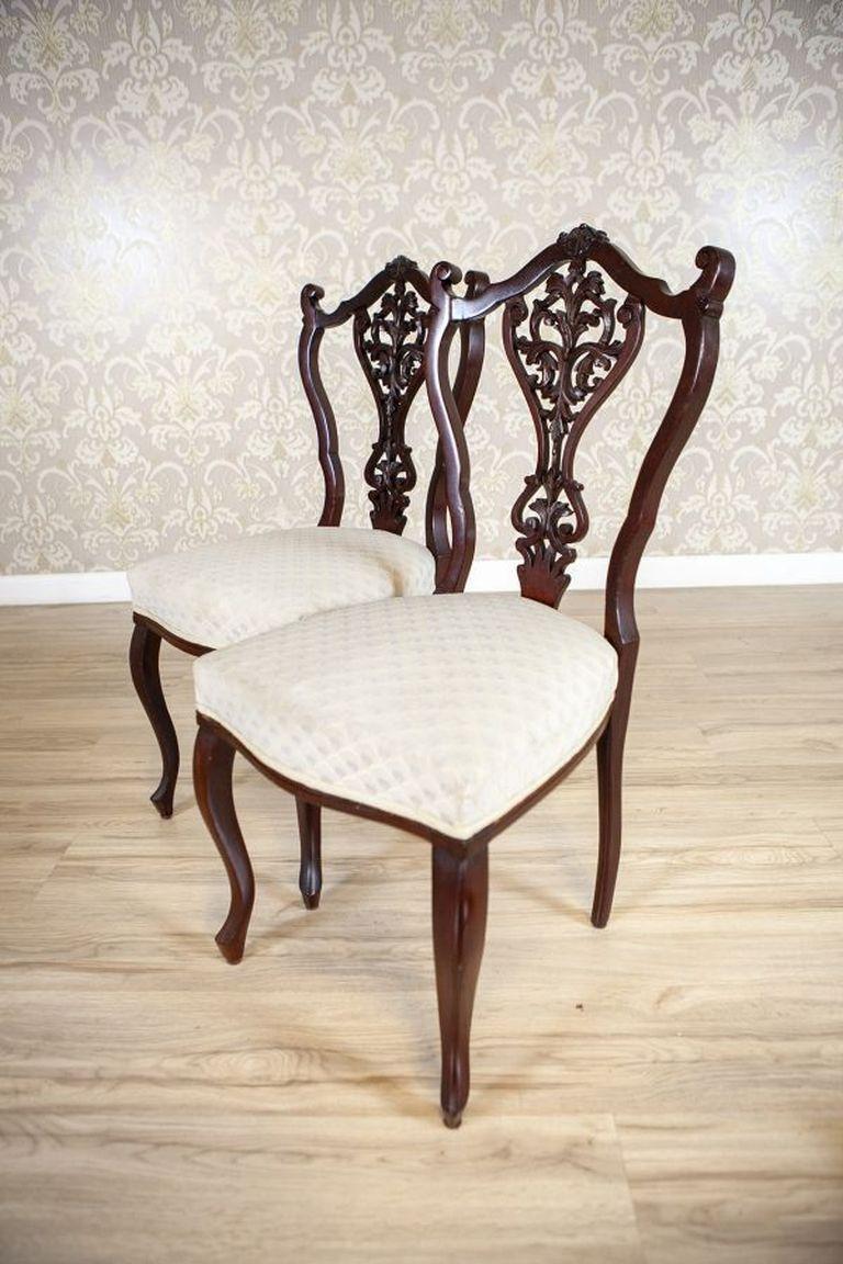 Français Ensemble de chaises en frêne Louis XV du XIXe siècle avec dossiers ajourés en vente