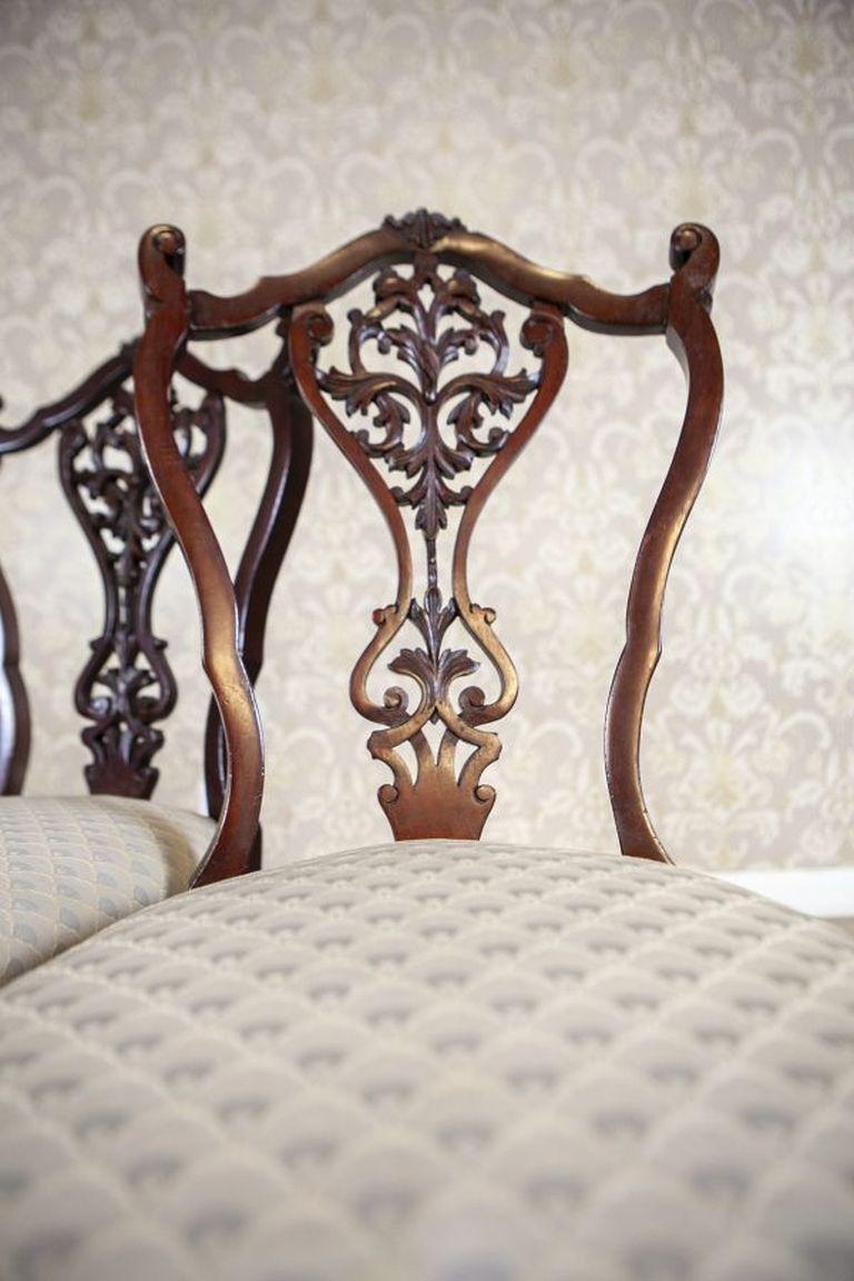 Ensemble de chaises en frêne Louis XV du XIXe siècle avec dossiers ajourés en vente 2