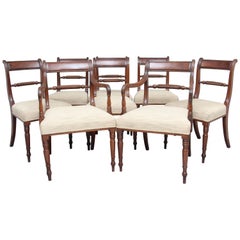 Set of 19th Century Mahogany Rope Back Dining Chairs