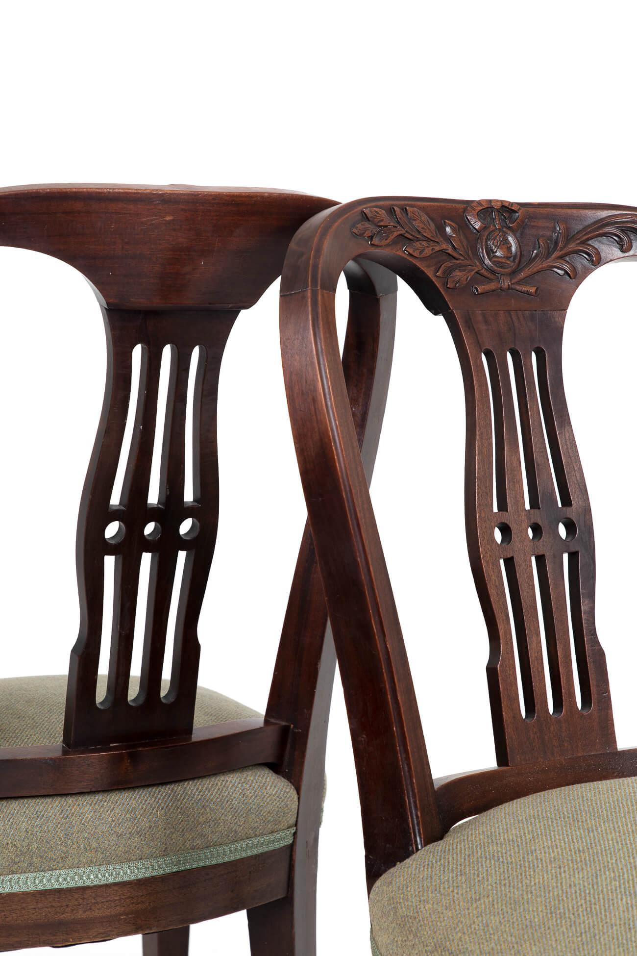 Ensemble de chaises de salle à manger victoriennes en acajou du 19ème siècle, vers 1860 en vente 2