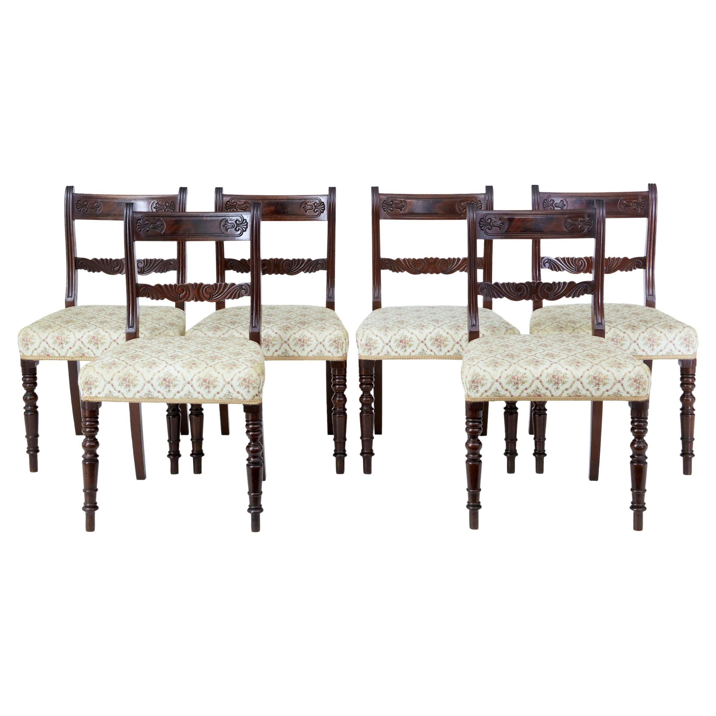 Set of 19th Century Regency mahogany dining chairs