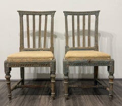 Set Of 19th Century Swedish Gustavian Dinning Chairs
