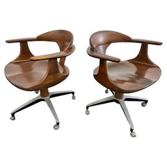 Set of 2 1960s Heywood Wakefield Cliff House Chairs