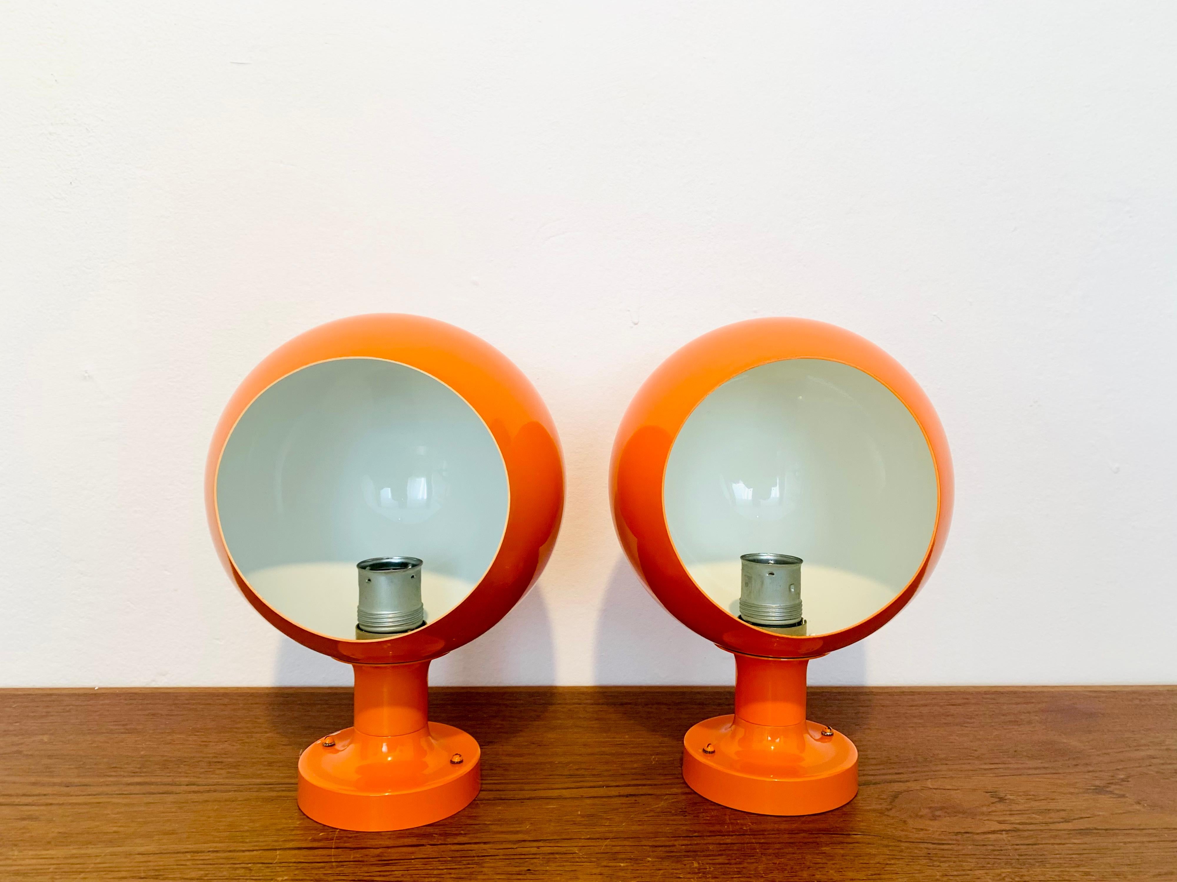 Set of 2 1970s Chromed Space Age Wall Lamps by Cosack For Sale 7