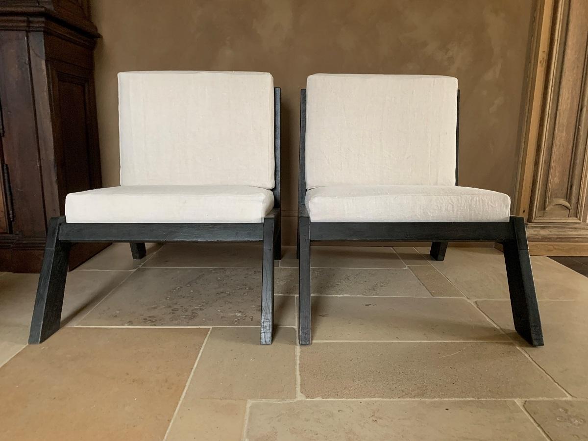 Set of 2 Cubist 1970s Lounge Chairs For Sale 6