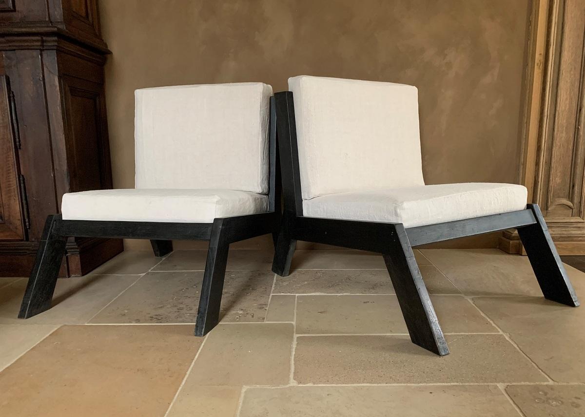 Set of 2 Cubist 1970s Lounge Chairs For Sale 7