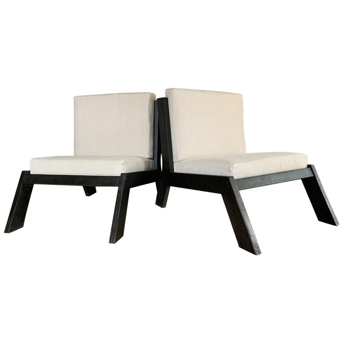 Set of 2 Cubist 1970s Lounge Chairs