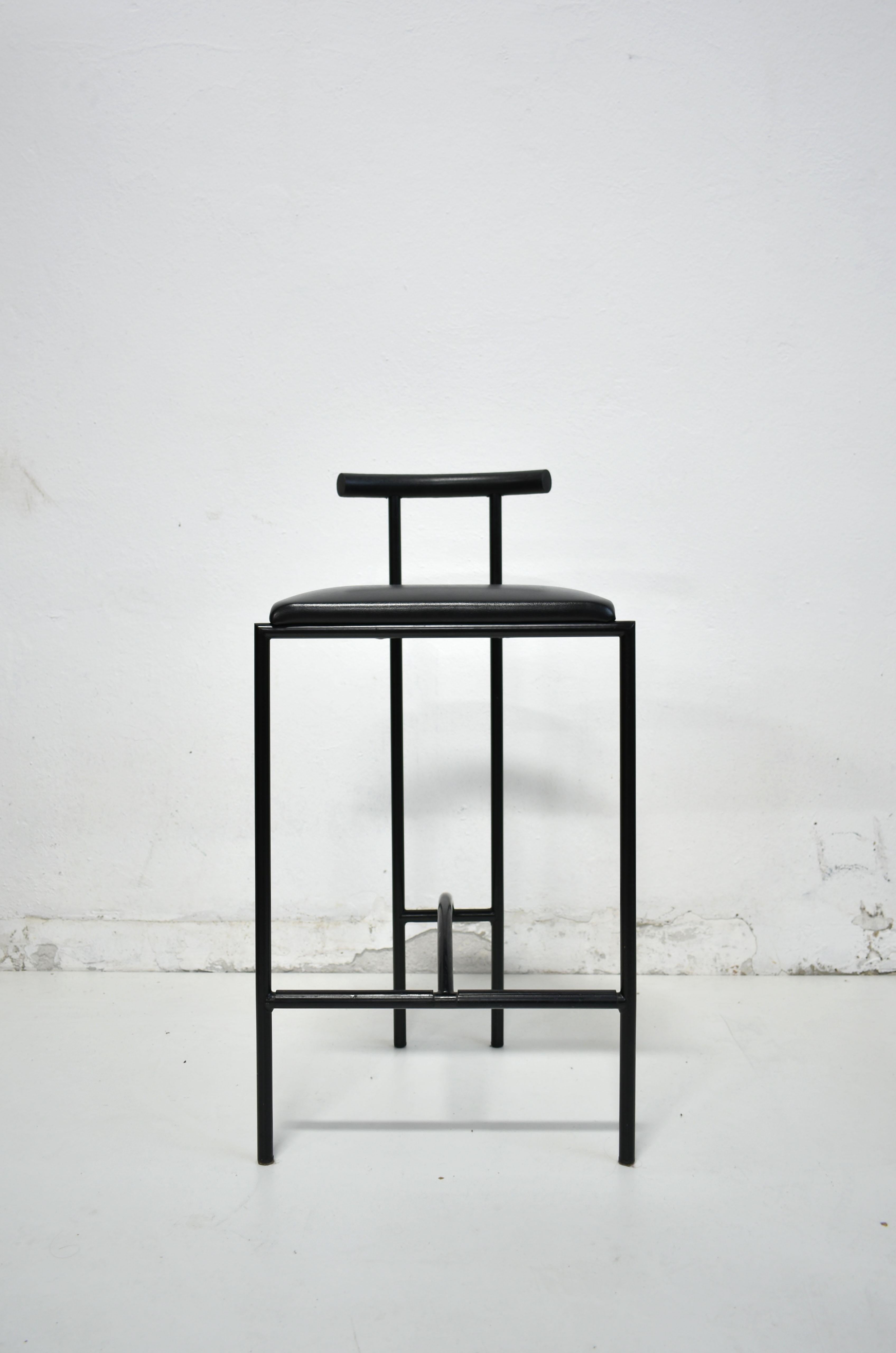 Powder-Coated Set of 2 1980s Tokyo Bar Stool by Rodney Kinsman for Bieffeplast, Italy, 1985