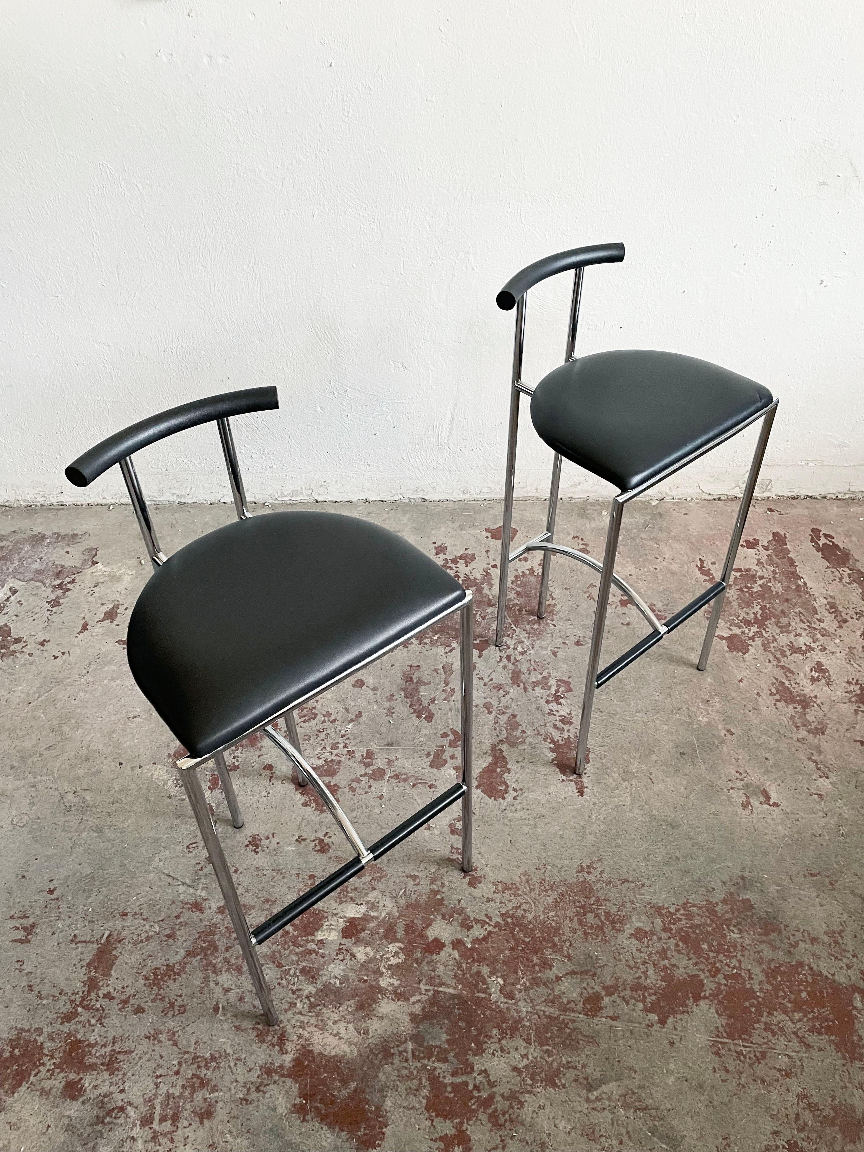 Set of 2 1980s Tokyo Bar Stools by Rodney Kinsman for Bieffeplast, Italy 1985 2