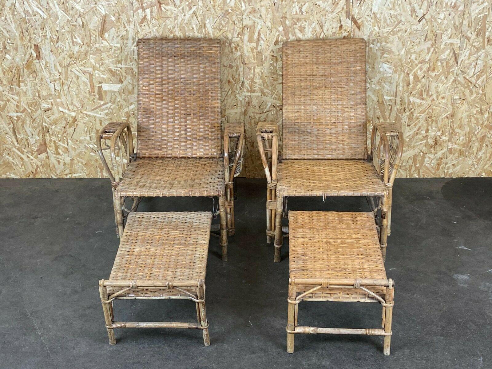 Set of 2 20s 30s Vintage Bauhaus Rattan Chair by Erich Dieckmann 1920s 1930s 4