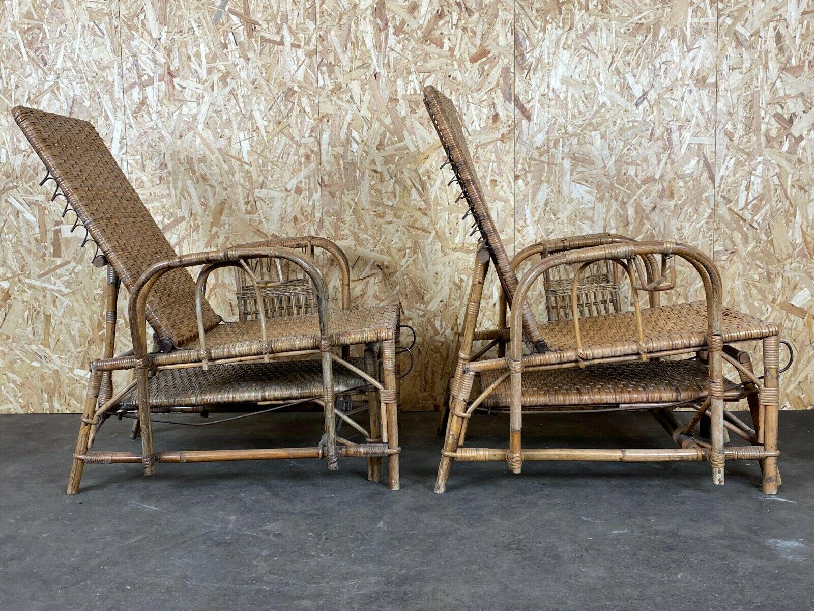 Set of 2 20s 30s Vintage Bauhaus Rattan Chair by Erich Dieckmann 1920s 1930s 7