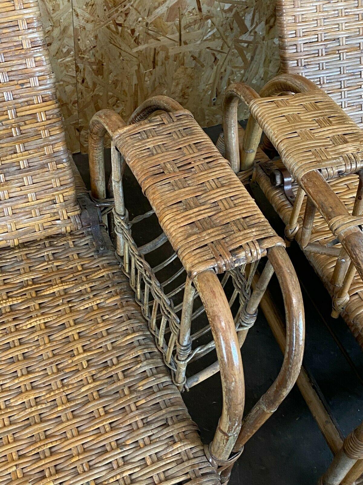 Set of 2 20s 30s Vintage Bauhaus Rattan Chair by Erich Dieckmann 1920s 1930s 2