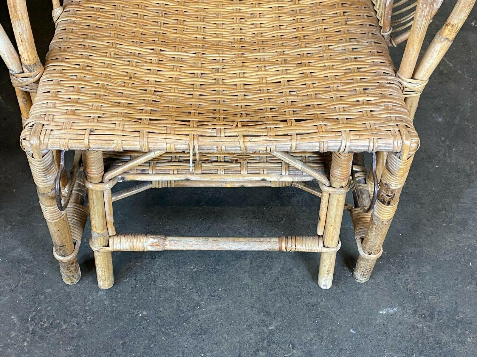 Set of 2 20s 30s Vintage Bauhaus Rattan Chair by Erich Dieckmann 1920s 1930s 3