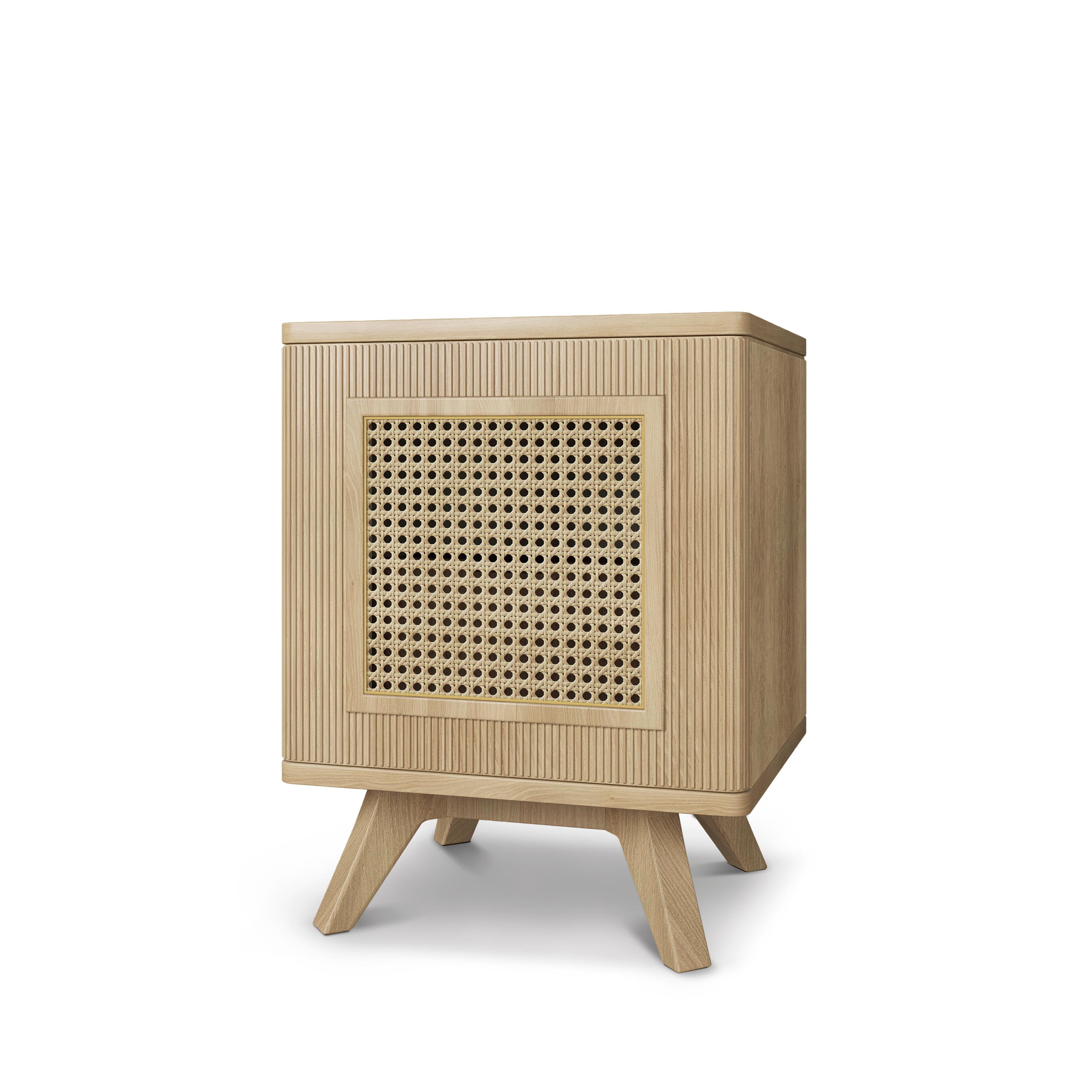 Set di 2 Comodini Harrison in rattan del 21° secolo by Wood Tailors In condizioni Nuovo in vendita a RIO TINTO, PT
