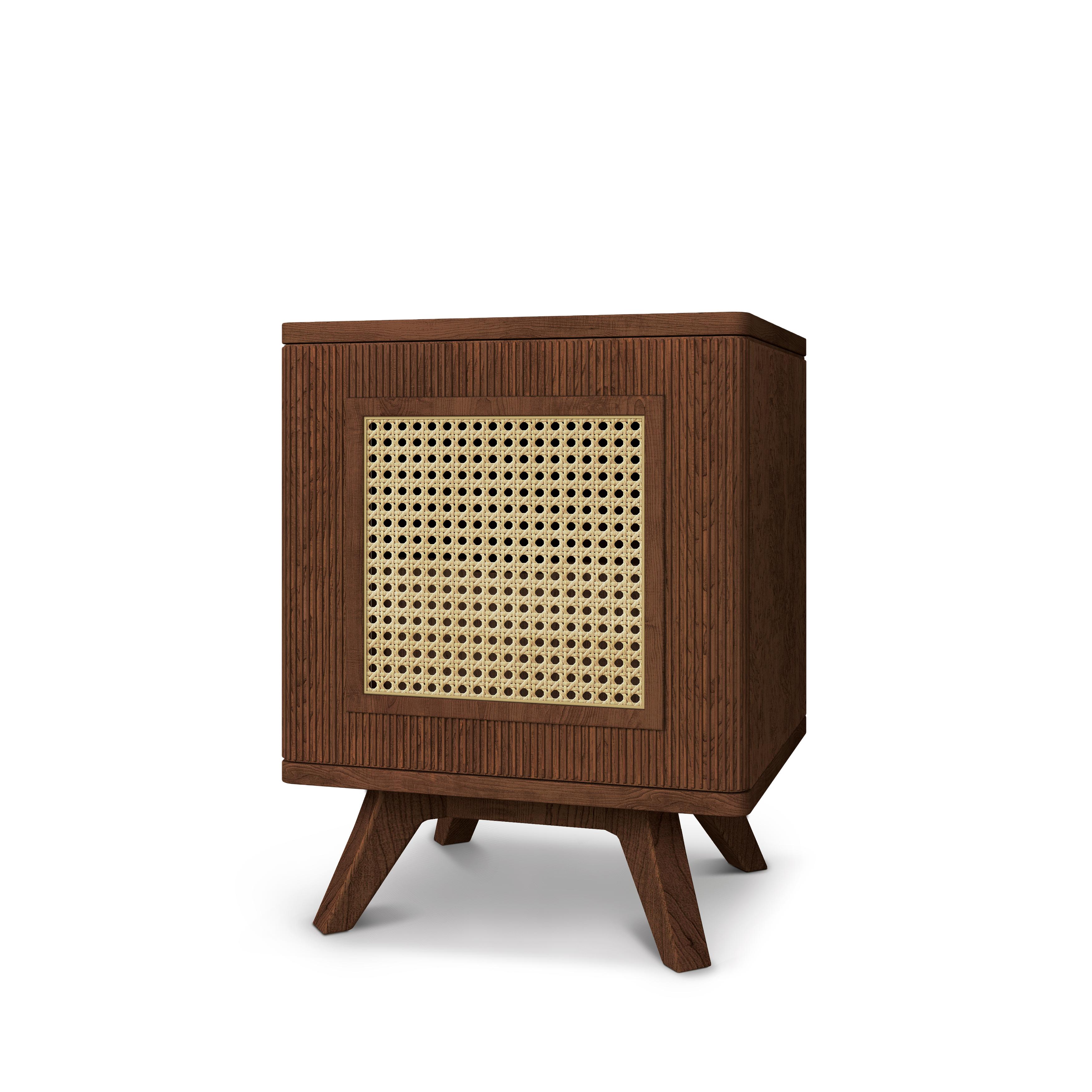 Set di 2 Comodini Harrison in rattan del 21° secolo by Wood Tailors in vendita 1