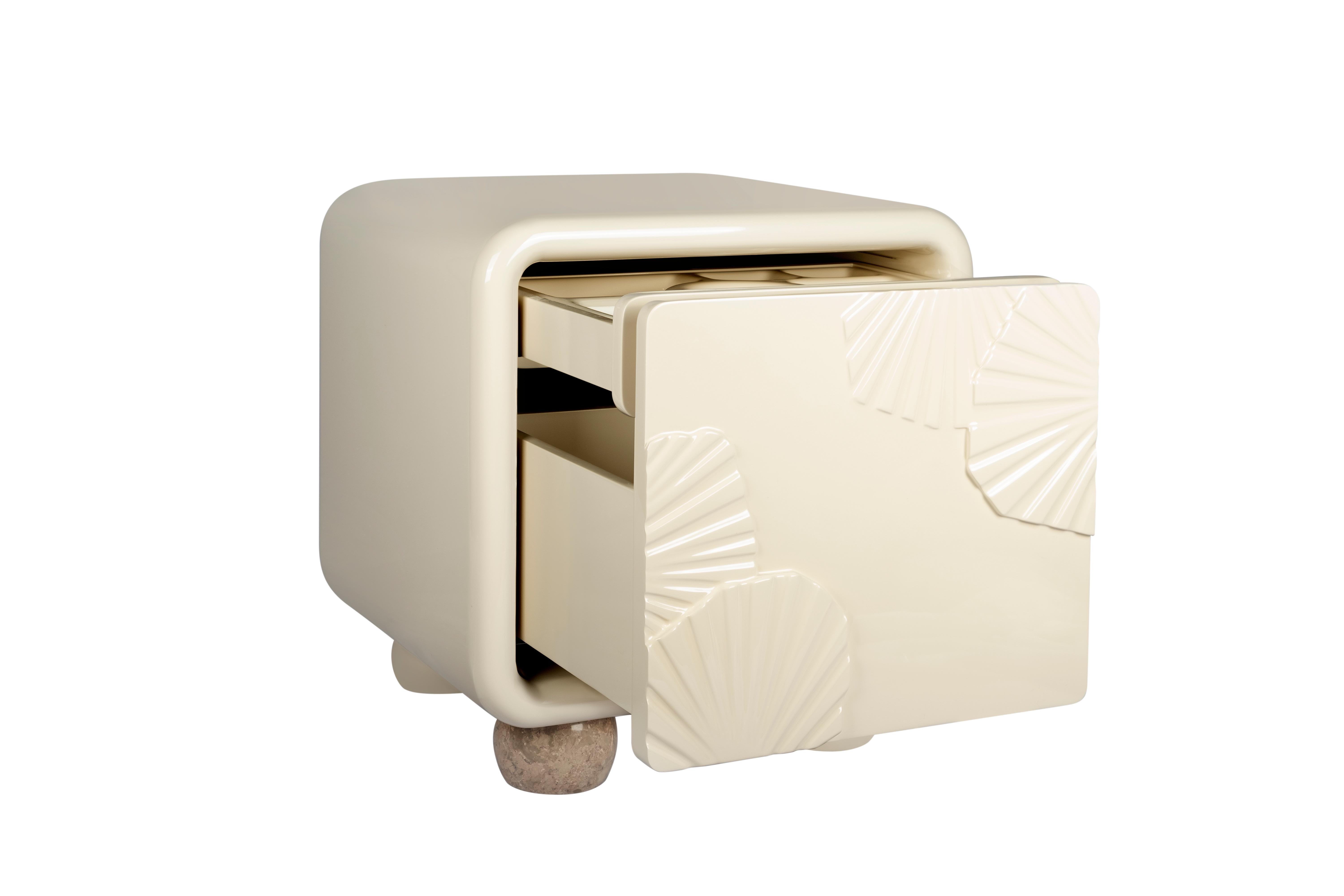 Set di 2 comodini 21st Mon Ooh in Wood Wood laccato di Malabar in vendita 2